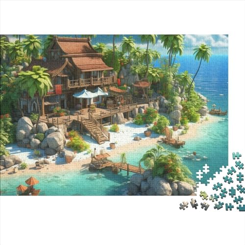 Holiday Bay Puzzle 1000 Teile Schwer Puzzle Spielzeug Lernspiel Impossible Herausforderungsspielzeug Für Erwachsene Und Kinder in Bewährter 1000pcs (75x50cm) von FYQTCIAN