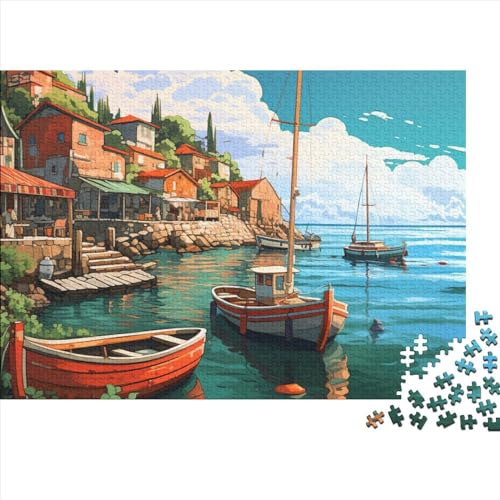 Holiday Bay Puzzle 1000 Teile Schwer Puzzle Spielzeug Lernspiel Impossible Herausforderungsspielzeug Für Erwachsene Und Kinder in Bewährter 1000pcs (75x50cm) von FYQTCIAN