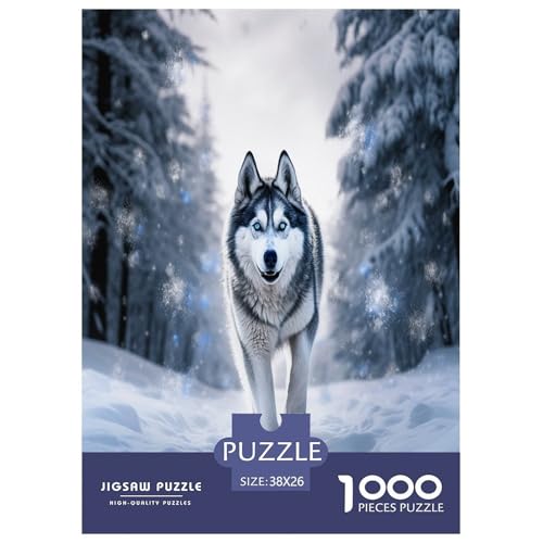 Husky Puzzle 1000 Teile Schwer Puzzle Spielzeug Lernspiel Impossible Herausforderungsspielzeug Für Erwachsene Und Kinder Ab 12 Jahren 38x26cm/1000pcs von FYQTCIAN
