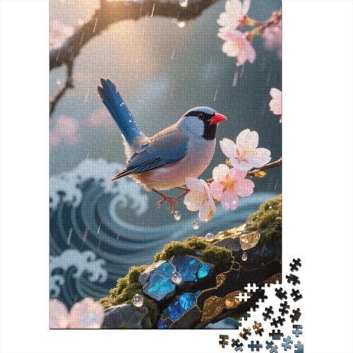 Java-Sperling Holz Puzzle 1000 Teile Für Erwachsene - Unmögliches Legespiel, Stressabbau Spielzeug,Zeichentrickfilm Kunst Premium Home Dekoration, 1000pcs (75x50cm) von FYQTCIAN