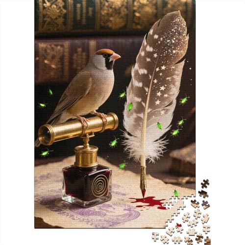Java-Sperling Holzpuzzle 1000 Teile Für Erwachsene & Jugendliche - Zeichentrickfilm Kunst Unmögliches Puzzle Spielzeug, Pädagogisches Geduldspiel, Premium Geburtstagsgeschenk 1000pcs (75x50cm) von FYQTCIAN