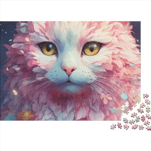 Kätzchen Puzzle 1000 Teile Schwer Puzzle Spielzeug Pädagogisches Spiel Impossible CKunstoon Kat Herausforderungsspielzeug Für Erwachsene Und Kinder in Bewährter 1000pcs (75x50cm) von FYQTCIAN
