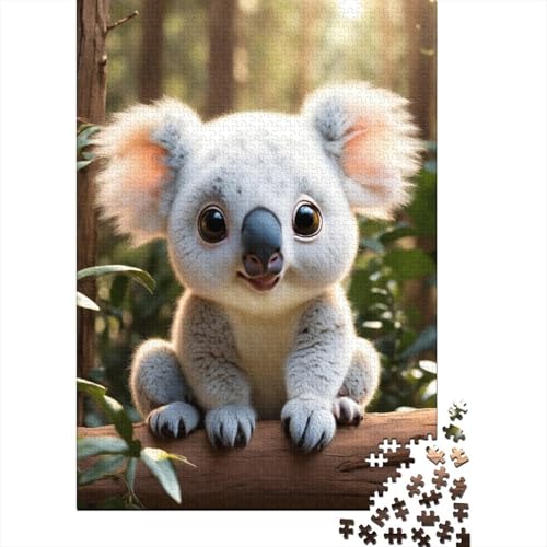Koala 1000-Teile Premium Holzpuzzle - Niedlich Animals Unmögliches Puzzle Für Erwachsene, Pädagogisches Familienspiel, Hochwertige Wandkunst Geschenkidee 1000pcs (75x50cm) von FYQTCIAN