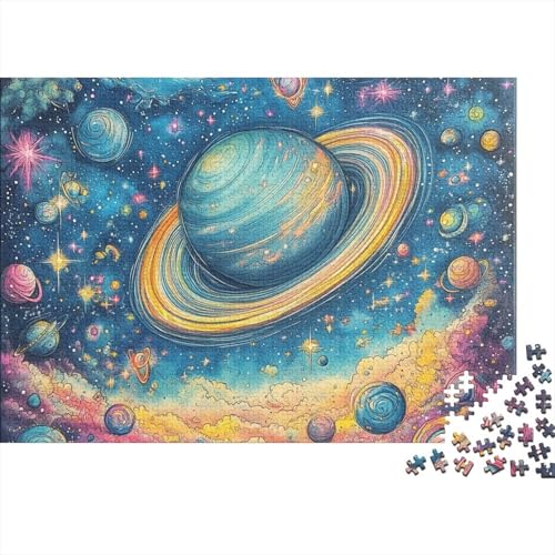 Kosmische Planeten Puzzle 1000-teilige Schwer Puzzle Spielzeug Lernspiel Impossible Pet Hund Herausforderung Spielzeug Für Erwachsene Kinder 1000pcs (75x50cm) von FYQTCIAN