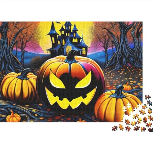 Kürbis Halloween Puzzle 1000 Teile Schwer Puzzle Spielzeug Pädagogisches Spiel Impossible Herausforderungsspielzeug Für Erwachsene Und Kinder Ab 12 Jahren 1000pcs (75x50cm) von FYQTCIAN