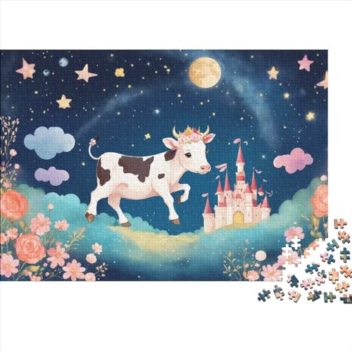 Kunstkuh Puzzles 1000 Teile Schwer Puzzle Spielzeug Lernspiel Impossible CKunstoon Herausforderungsspielzeug Für Erwachsene Und Kinder in Bewährter 1000pcs (75x50cm) von FYQTCIAN