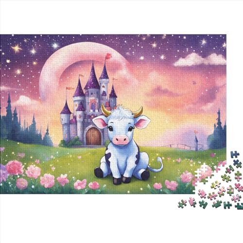 Kunstkuh Puzzles 1000 Teile Schwer Puzzle Spielzeug Pädagogisches Spiel Impossible CKunstoon Herausforderungsspielzeug Für Erwachsene Kinder 1000pcs (75x50cm) von FYQTCIAN