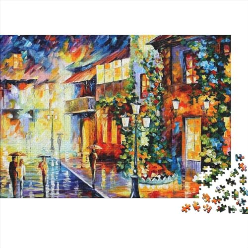 Landschaftszeichnung Puzzles 1000 Teile Schwer Puzzle Spielzeug Pädagogisches Spiel Impossible Herausforderung Spielzeug Für Erwachsene Kinder 1000pcs (75x50cm) von FYQTCIAN