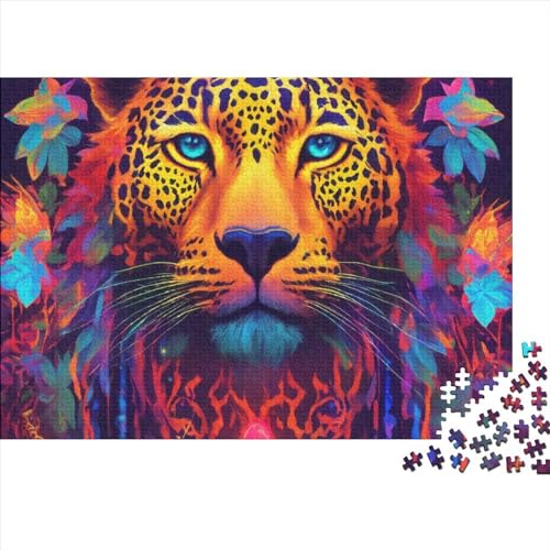 Leopard Puzzle 1000 Teile Schwer Puzzle Spielzeug Lernspiel Impossible Waldtiere Herausforderungsspielzeug Für Erwachsene Und Kinder Ab 14 Jahren 1000pcs (75x50cm) von FYQTCIAN