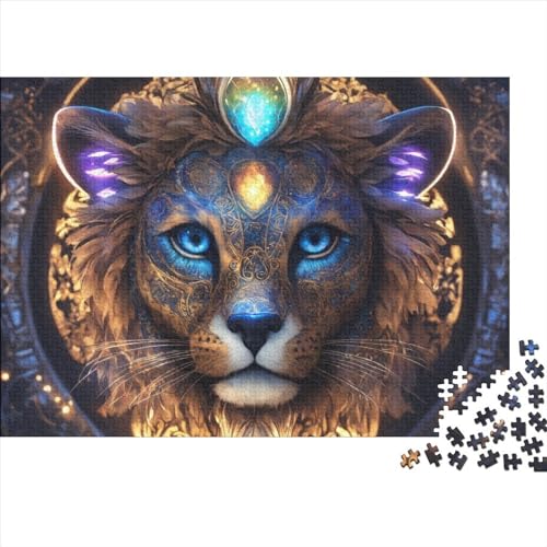 Leopard Puzzle 1000 Teile Schwer Puzzle Spielzeug Pädagogisches Spiel Impossible Waldtiere Herausforderungsspielzeug Für Erwachsene Kinder 1000pcs (75x50cm) von FYQTCIAN
