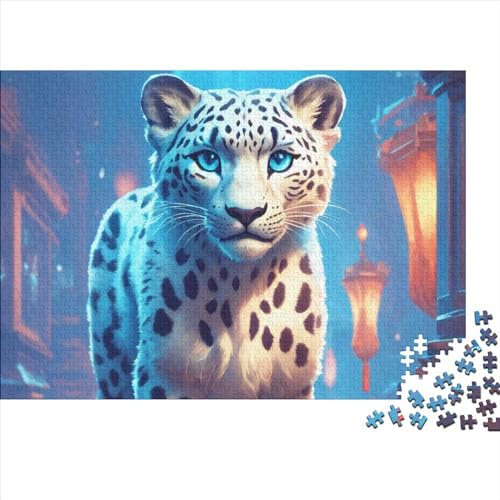 Leopard Puzzles 1000 Teile Schwer Puzzle Spielzeug Lernspiel Impossible Waldtiere Herausforderung Spielzeug Für Erwachsene Kinder 1000pcs (75x50cm) von FYQTCIAN