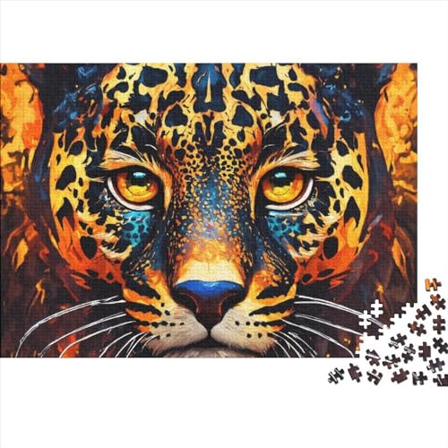 Leopard Puzzles 1000-teilige Schwer Puzzle Spielzeug Lernspiel Impossible Waldtiere Herausforderungsspielzeug Für Erwachsene Und Kinder in Bewährter 1000pcs (75x50cm) von FYQTCIAN