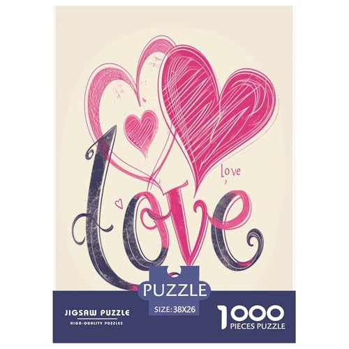 Liebe Puzzle 1000-teilige Schwer Puzzle Spielzeug Pädagogisches Spiel Impossible Herausforderungsspielzeug Für Erwachsene Und Kinder Ab 14 Jahren 38x26cm/1000pcs von FYQTCIAN