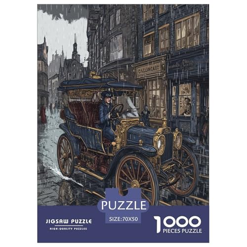 Limousine im Alten Stil Puzzle 1000 Teile Schwer Puzzle Spielzeug Lernspiel Impossible Herausforderung Spielzeug Für Erwachsene Und Kinder in Bewährter 70x50cm/1000pcs von FYQTCIAN