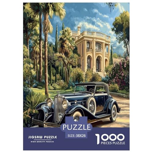 Limousine im Alten Stil Puzzles 1000 Teile Schwer Puzzle Spielzeug Lernspiel Impossible Herausforderungsspielzeug Für Erwachsene Und Kinder in Bewährter 38x26cm/1000pcs von FYQTCIAN