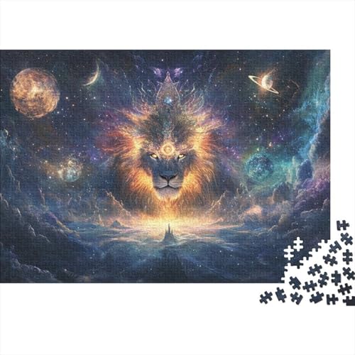 Löwe Puzzle 1000 Teile Schwer Puzzle Spielzeug Pädagogisches Spiel Impossible Wildtiere Herausforderungsspielzeug Für Erwachsene Und Kinder in Bewährter 1000pcs (75x50cm) von FYQTCIAN
