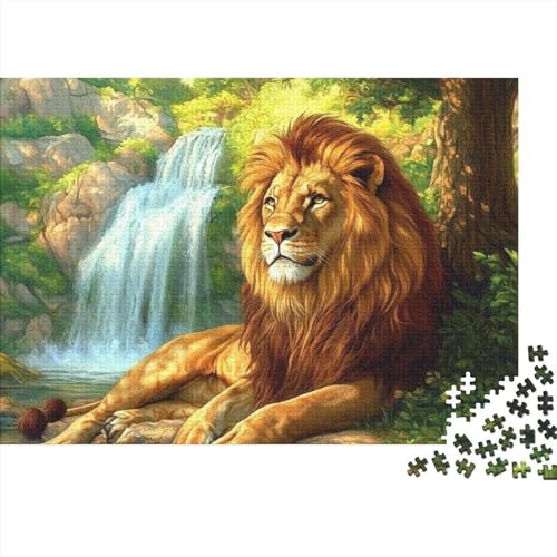 Löwe Puzzle 1000-teilige Schwer Puzzle Spielzeug Lernspiel Impossible Tier Herausforderung Spielzeug Für Erwachsene Kinder 1000pcs (75x50cm) von FYQTCIAN