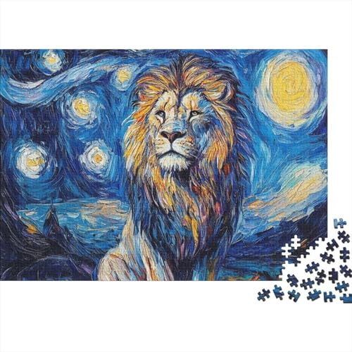 Löwe Puzzles 1000 Teile Schwer Puzzle Spielzeug Pädagogisches Spiel Impossible Tier Herausforderungsspielzeug Für Erwachsene Kinder 1000pcs (75x50cm) von FYQTCIAN