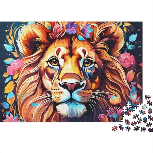 Löwe Puzzles 1000 Teile Schwer Puzzle Spielzeug Pädagogisches Spiel Impossible Waldtiere Herausforderungsspielzeug Für Erwachsene Und Kinder in Bewährter 1000pcs (75x50cm) von FYQTCIAN