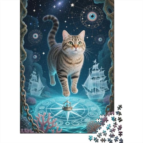 Manx Holzpuzzle 1000 Teile Für Erwachsene & Jugendliche - Zeichentrickfilm Kunst Unmögliches Puzzle Spielzeug, Pädagogisches Geduldspiel, Premium Geburtstagsgeschenk 1000pcs (75x50cm) von FYQTCIAN