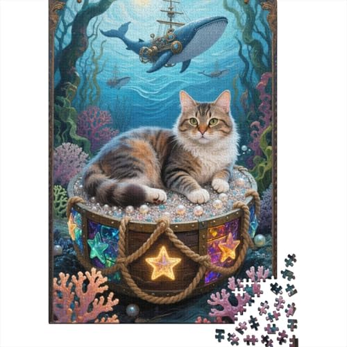 Manx Holzpuzzle 1000 Teile Für Erwachsene & Jugendliche - Zeichentrickfilm Kunst Unmögliches Puzzle Spielzeug, Pädagogisches Geduldspiel, Premium Geburtstagsgeschenk 1000pcs (75x50cm) von FYQTCIAN