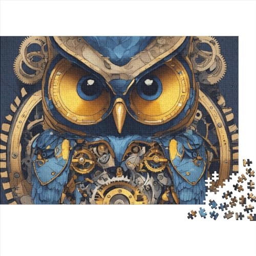 Mechanische Eule Puzzles 1000 Teile Schwer Puzzle Spielzeug Pädagogisches Spiel Impossible Wildtiere Herausforderungsspielzeug Für Erwachsene Kinder 1000pcs (75x50cm) von FYQTCIAN