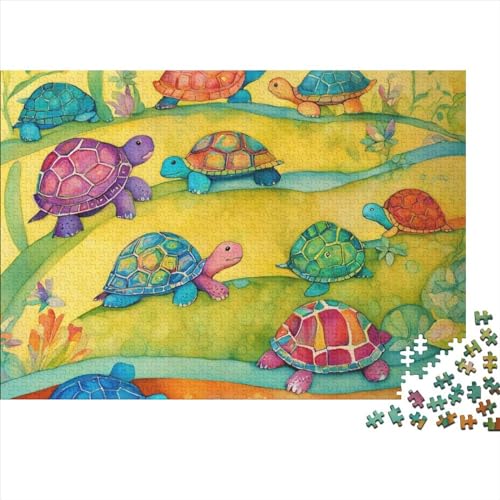 Meerestiere Puzzle 1000 Teile Schwer Puzzle Spielzeug Lernspiel Impossible CKunstoon Herausforderung Spielzeug Für Erwachsene Kinder 1000pcs (75x50cm) von FYQTCIAN