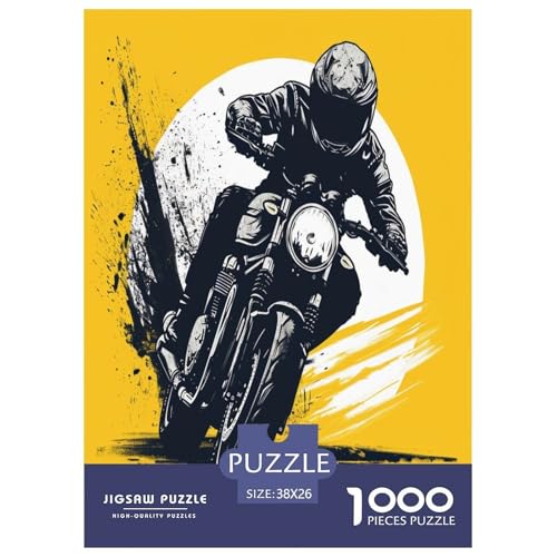 Motorrad Puzzles 1000 Teile Schwer Puzzle Spielzeug Pädagogisches Spiel Impossible Herausforderung Spielzeug Für Erwachsene Und Kinder Ab 14 Jahren 38x26cm/1000pcs von FYQTCIAN