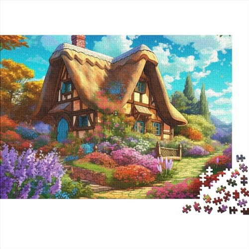 Mountain Village Cottage Puzzle 1000 Teile Schwer Puzzle Spielzeug Lernspiel Impossible Herausforderungsspielzeug Für Erwachsene Und Kinder Ab 12 Jahren 1000pcs (75x50cm) von FYQTCIAN