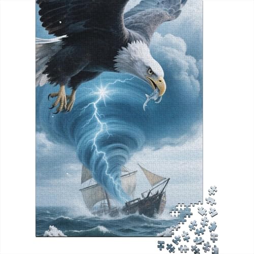 Niedlich 1000 Teile Schwieriges Holzpuzzle Adler - Premium Puzzle Für Erwachsene, Familientaugliches Geschicklichkeitsspiel, Kreative Wanddekoration Geschenk 1000pcs (75x50cm) von FYQTCIAN