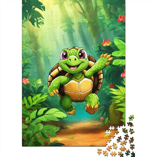 Niedlich Animals 1000 Teile Schwieriges Holzpuzzle Zeichentrickfilm-Schildkröte - Premium Puzzle Für Erwachsene, Familientaugliches Geschicklichkeitsspiel, Kreative Wanddekoration Geschenk 1000pcs von FYQTCIAN