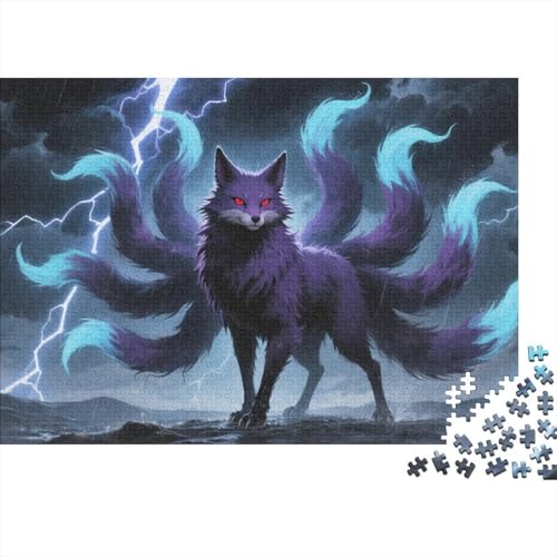 Nine-Tailed Fox 1000-Teile Premium Holzpuzzle - Unmögliches Puzzle Für Erwachsene, Pädagogisches Familienspiel, Hochwertige Wandkunst Geschenkidee 1000pcs (75x50cm) von FYQTCIAN