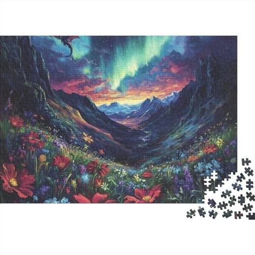 Nordlichter Puzzle 1000 Teile Schwer Puzzle Spielzeug Pädagogisches Spiel Impossible Herausforderungsspielzeug Für Erwachsene Kinder 1000pcs (75x50cm) von FYQTCIAN