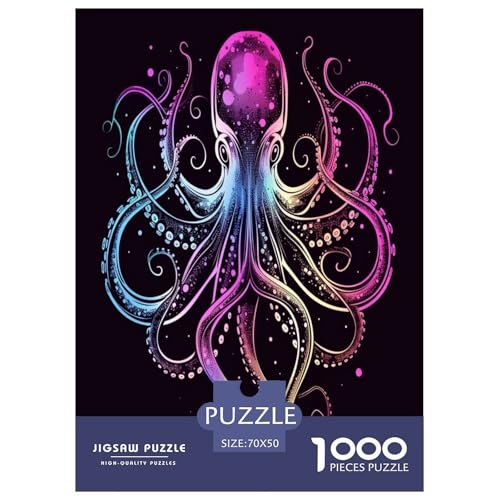 Octopus Puzzles 1000 Teile Schwer Puzzle Spielzeug Lernspiel Impossible Herausforderungsspielzeug Für Erwachsene Kinder 70x50cm/1000pcs von FYQTCIAN