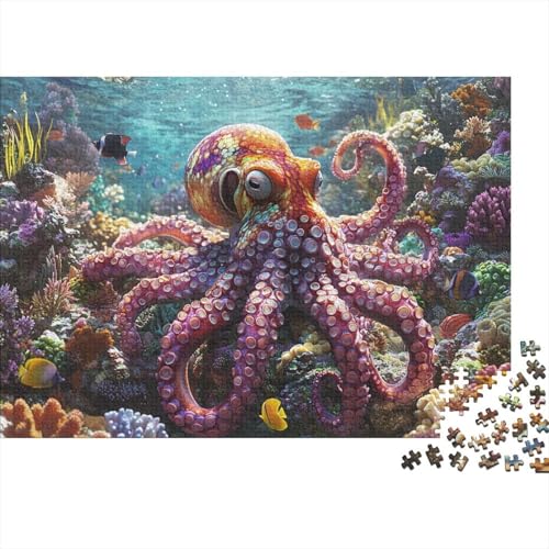 Oktopus Puzzles 1000 Teile Schwer Puzzle Spielzeug Pädagogisches Spiel Impossible Herausforderungsspielzeug Für Erwachsene Und Kinder Ab 14 Jahren 1000pcs (75x50cm) von FYQTCIAN