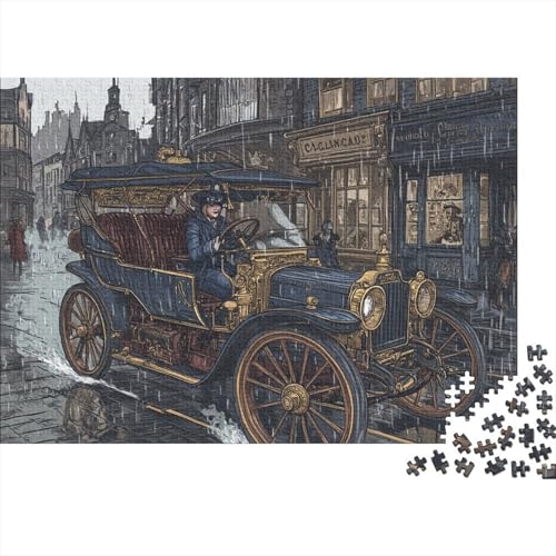 Old Style Sedan Puzzles 1000 Teile Schwer Puzzle Spielzeug Pädagogisches Spiel Impossible Herausforderung Spielzeug Für Erwachsene Und Kinder in Bewährter 1000pcs (75x50cm) von FYQTCIAN