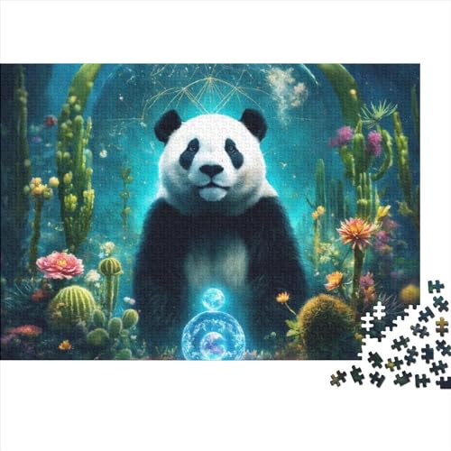 Panda Puzzle 1000 Teile Schwer Puzzle Spielzeug Lernspiel Impossible CKunstoon Herausforderungsspielzeug Für Erwachsene Kinder 1000pcs (75x50cm) von FYQTCIAN