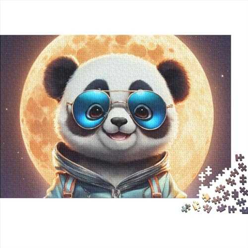 Panda Puzzle 1000 Teile Schwer Puzzle Spielzeug Pädagogisches Spiel Impossible CKunstoon Herausforderungsspielzeug Für Erwachsene Kinder 1000pcs (75x50cm) von FYQTCIAN