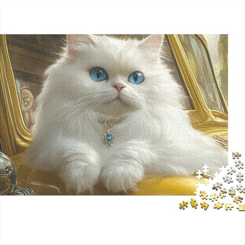 Persian Kat Puzzles 1000 Teile Schwer Puzzle Spielzeug Pädagogisches Spiel Impossible Pet Hund Herausforderung Spielzeug Für Erwachsene Und Kinder Ab 14 Jahren 1000pcs (75x50cm) von FYQTCIAN
