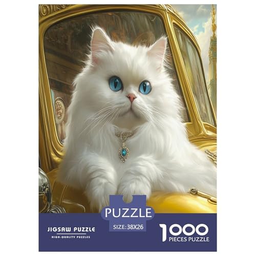Persische Katze Puzzle 1000 Teile Schwer Puzzle Spielzeug Pädagogisches Spiel Impossible Herausforderung Spielzeug Für Erwachsene Und Kinder Ab 14 Jahren 38x26cm/1000pcs von FYQTCIAN