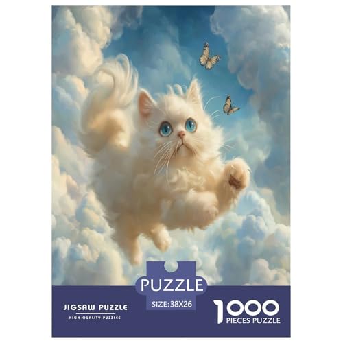 Persische Katze Puzzle 1000-teilige Schwer Puzzle Spielzeug Pädagogisches Spiel Impossible Herausforderungsspielzeug Für Erwachsene Und Kinder in Bewährter 38x26cm/1000pcs von FYQTCIAN
