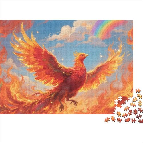 Phoenix 1000-Teile Premium Holzpuzzle - Unmögliches Puzzle Für Erwachsene, Pädagogisches Familienspiel, Hochwertige Wandkunst Geschenkidee 1000pcs (75x50cm) von FYQTCIAN