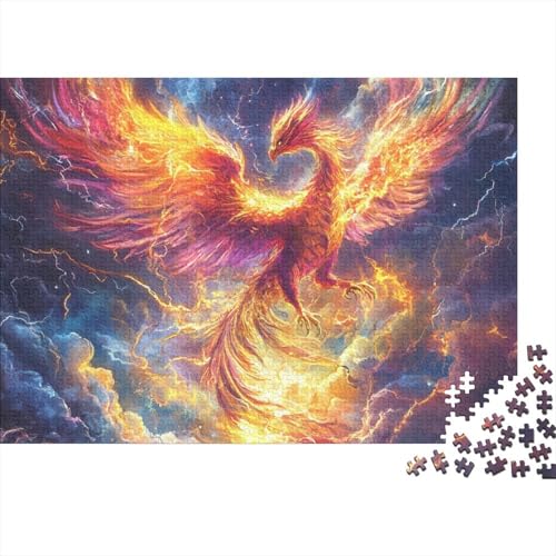 Phoenix Puzzles 1000 Teile Schwer Puzzle Spielzeug Lernspiel Impossible Tier Herausforderung Spielzeug Für Erwachsene Kinder 1000pcs (75x50cm) von FYQTCIAN