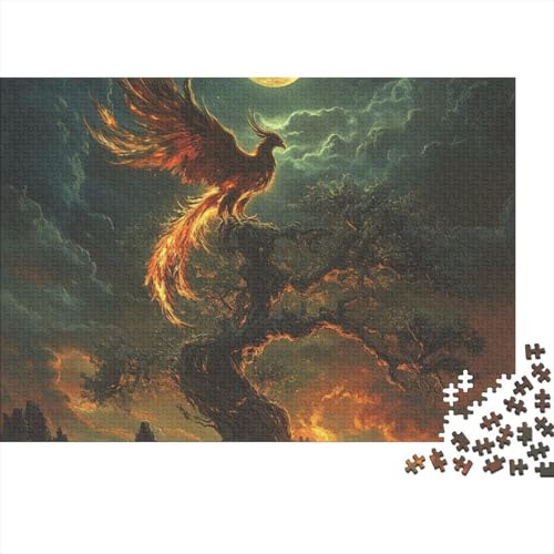 Phoenix Puzzles 1000-teilige Schwer Puzzle Spielzeug Lernspiel Impossible Herausforderungsspielzeug Für Erwachsene Kinder 1000pcs (75x50cm) von FYQTCIAN