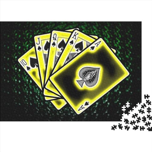 Poker Puzzle 1000 Teile Schwer Puzzle Spielzeug Lernspiel Impossible Herausforderung Spielzeug Für Erwachsene Und Kinder Ab 14 Jahren 1000pcs (75x50cm) von FYQTCIAN