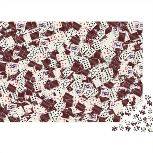 Poker Puzzle 1000-teilige Schwer Puzzle Spielzeug Lernspiel Impossible Herausforderungsspielzeug Für Erwachsene Und Kinder Ab 12 Jahren 1000pcs (75x50cm) von FYQTCIAN