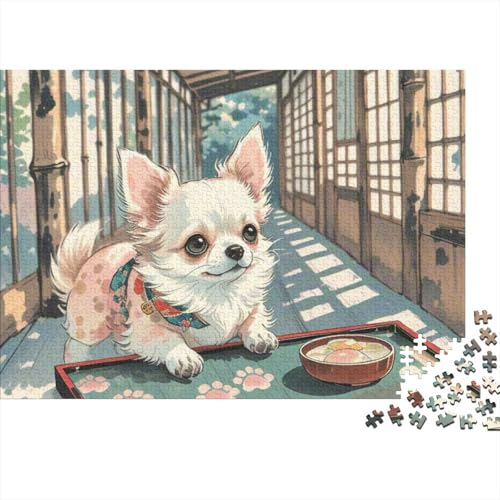 Pomeranian 1000 Teile Premium Holz Puzzle Für Erwachsene - Herausforderndes Geschicklichkeitsspiel, Entspannendes Legespiel Für Familie, Wanddekoration Geschenk 1000pcs (75x50cm) von FYQTCIAN