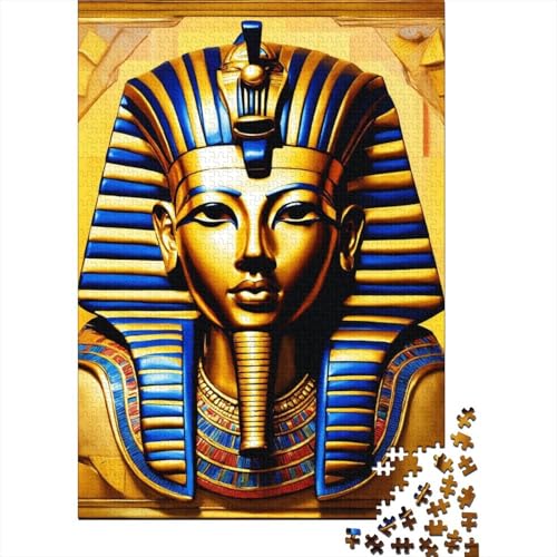 Premium Ägyptischer Pharao 1000 Teile Puzzle Aus Holz Ägyptische Pyramiden - Herausforderndes Geschicklichkeitsspiel Für Erwachsene, Entspannende Wandkunst, Hochwertiges Geschenk 1000pcs (75x50cm) von FYQTCIAN