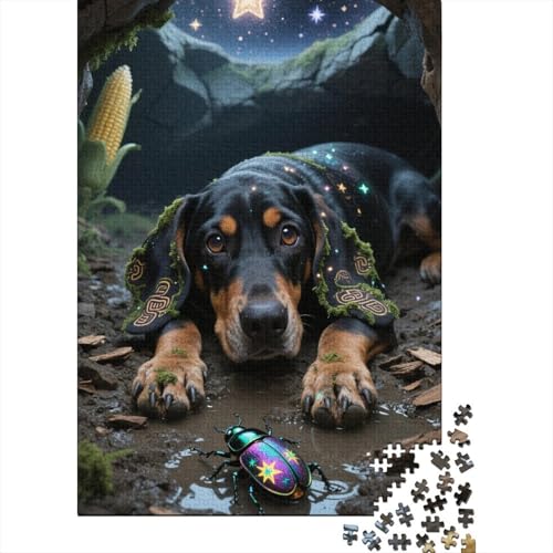 Premium BAdler 1000 Teile Puzzle Aus Holz Cooles Kunstwerk - Herausforderndes Geschicklichkeitsspiel Für Erwachsene, Entspannende Wandkunst, Hochwertiges Geschenk 1000pcs (75x50cm) von FYQTCIAN
