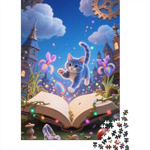 Premium Britisch Kurzhaar 1000 Teile Puzzle Aus Holz Cooles Kunstwerk - Herausforderndes Geschicklichkeitsspiel Für Erwachsene, Entspannende Wandkunst, Hochwertiges Geschenk 1000pcs (75x50cm) von FYQTCIAN